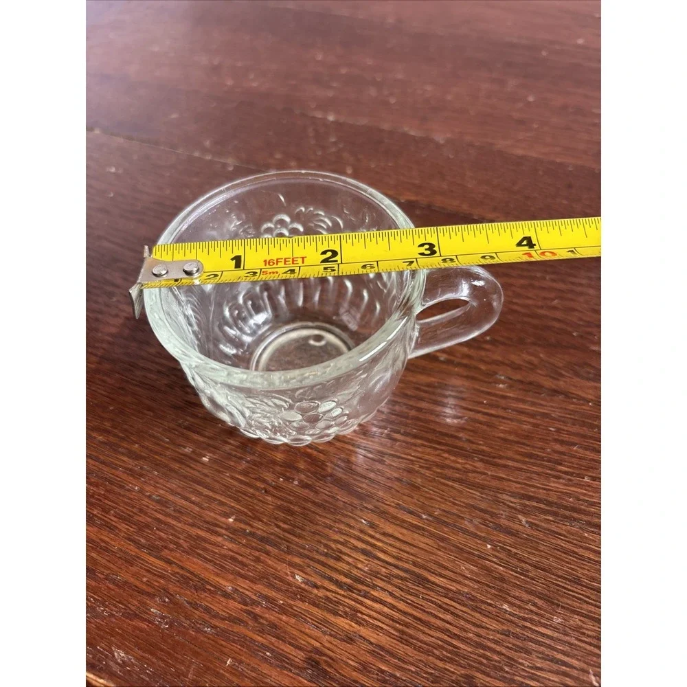 Vintage Jeanette Punch Bowl Cup Clear Glass Fruit Design Replacement
